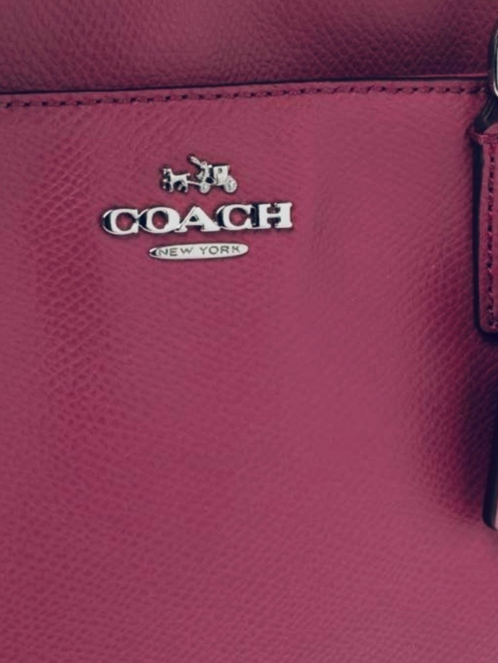 Coach Magenta leather Satchel New with Removable Strap - Picture 6 of 11